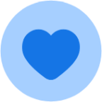 favorite heart circle icon