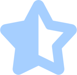 favorite star half icon