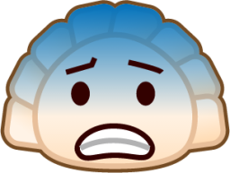 fearful (dumpling) emoji