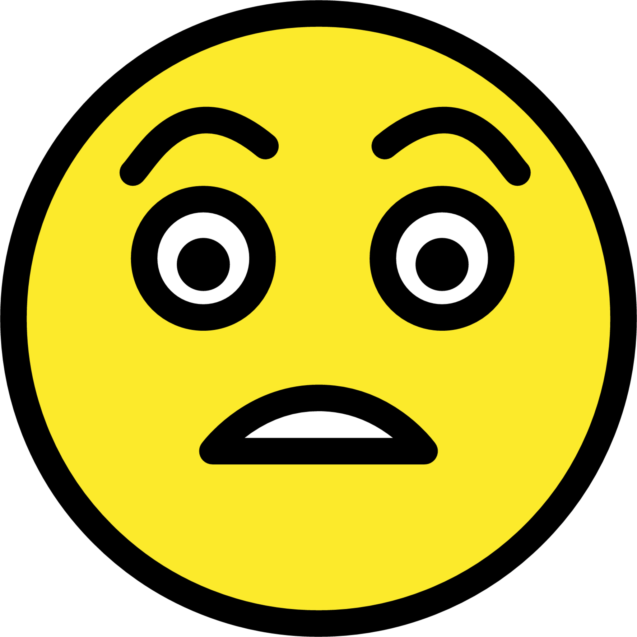 Fearful face emoji clipart. Free download transparent .PNG