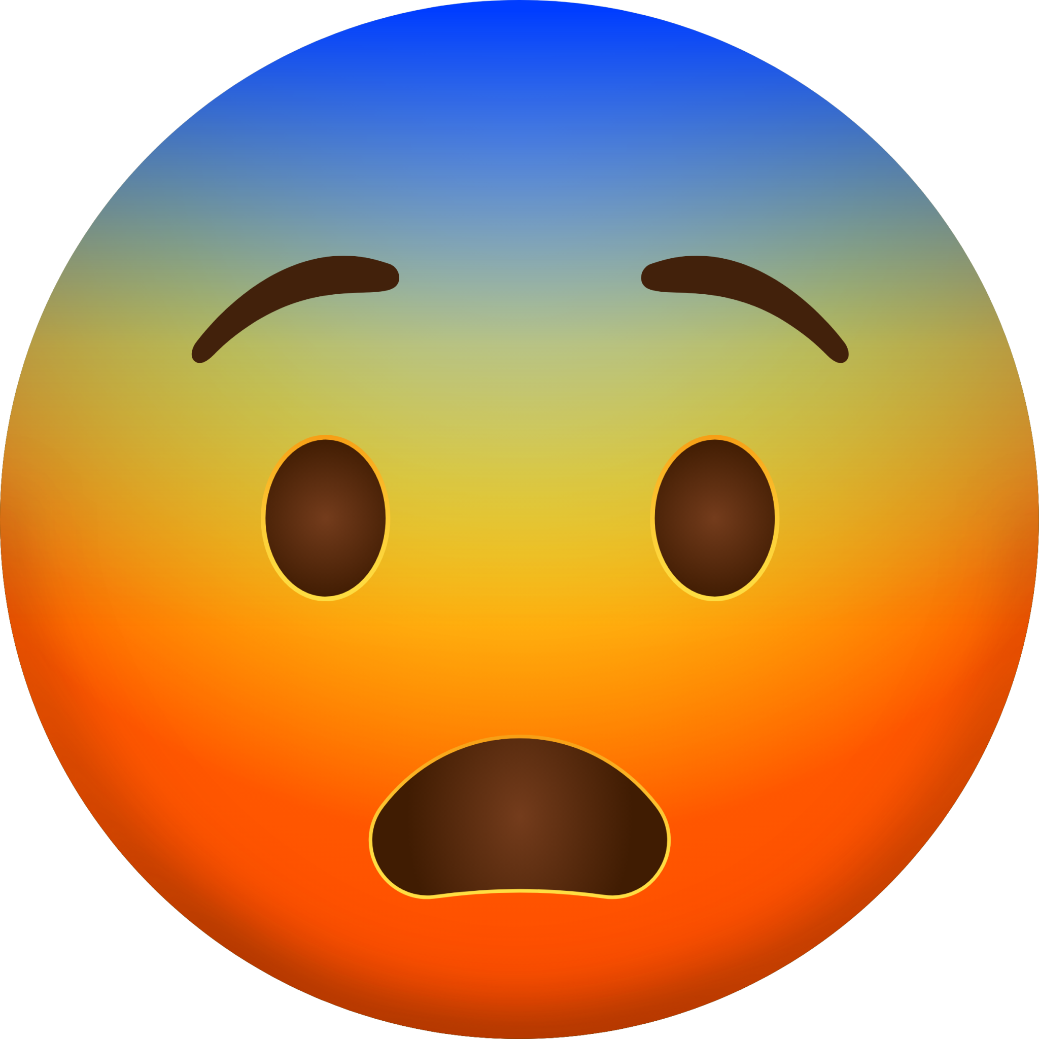 Orange Fear Face Emoji