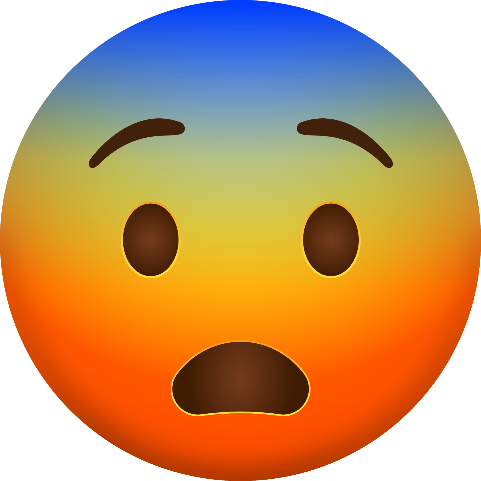 Frightened Scared Face With Sweat - Emoji Png Scared Face PNG Transparent  With Clear Background ID 177072