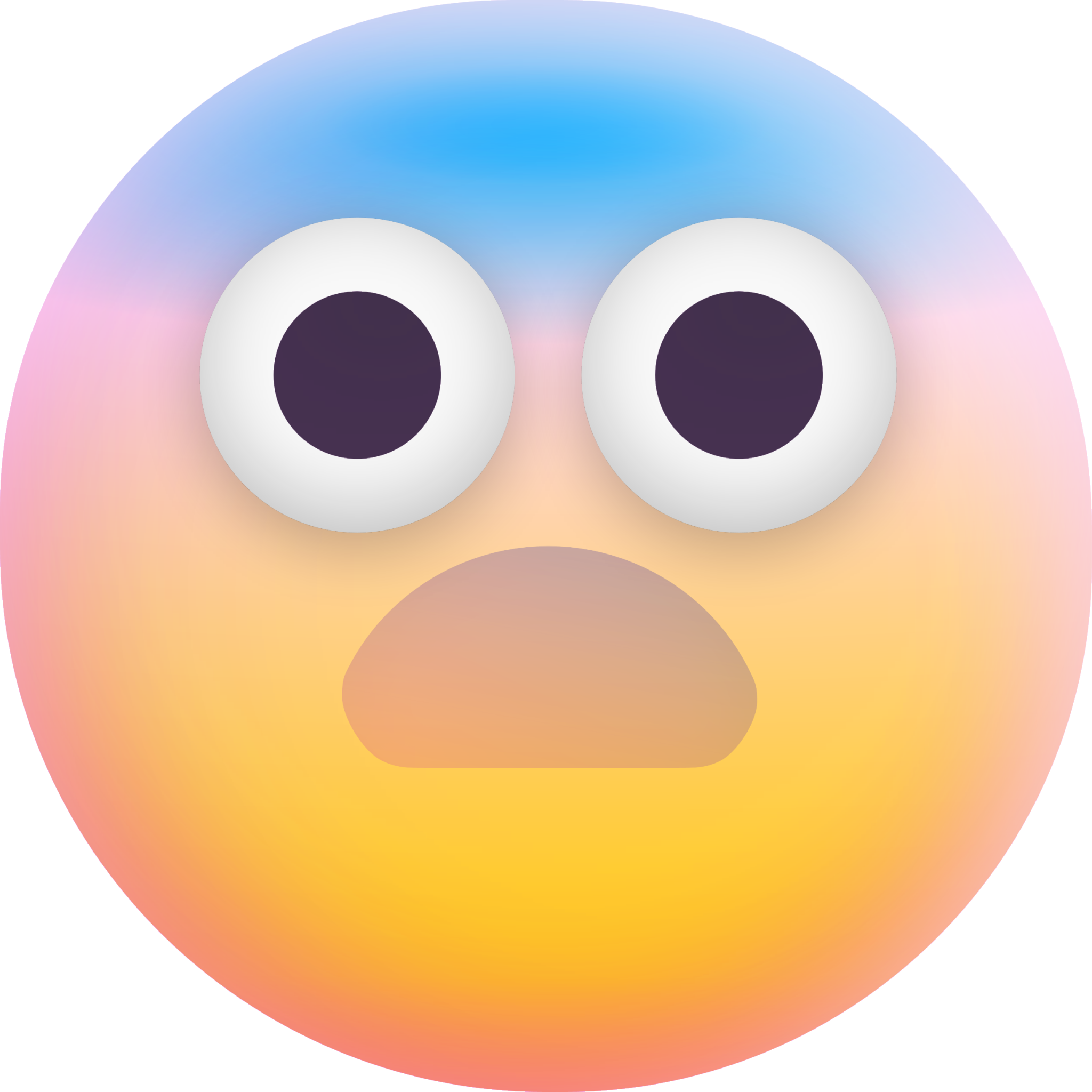 Simple Scared Emoticon Face PNG & SVG Design For T-Shirts