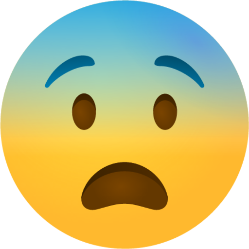 Fearful face emoji emoji