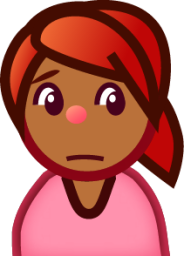 feeling dejected (brown) emoji
