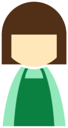 female apron green icon