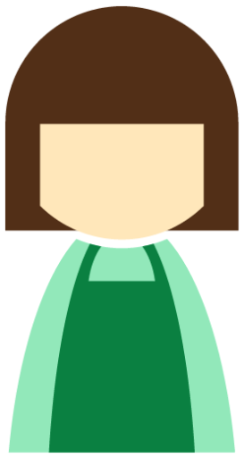 female apron green icon