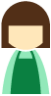 female apron green icon