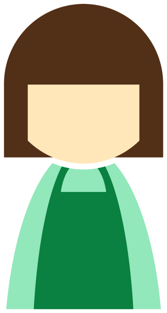 female apron green icon