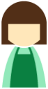 female apron green icon