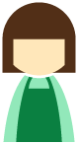 female apron green icon