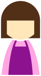 female apron purple icon