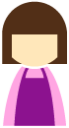 female apron purple icon