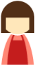 female apron red icon