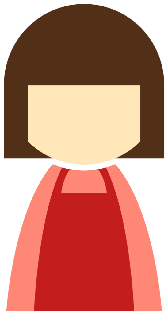 female apron red icon