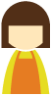 female apron yellow icon