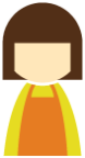 female apron yellow icon