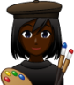 female artist (black) emoji