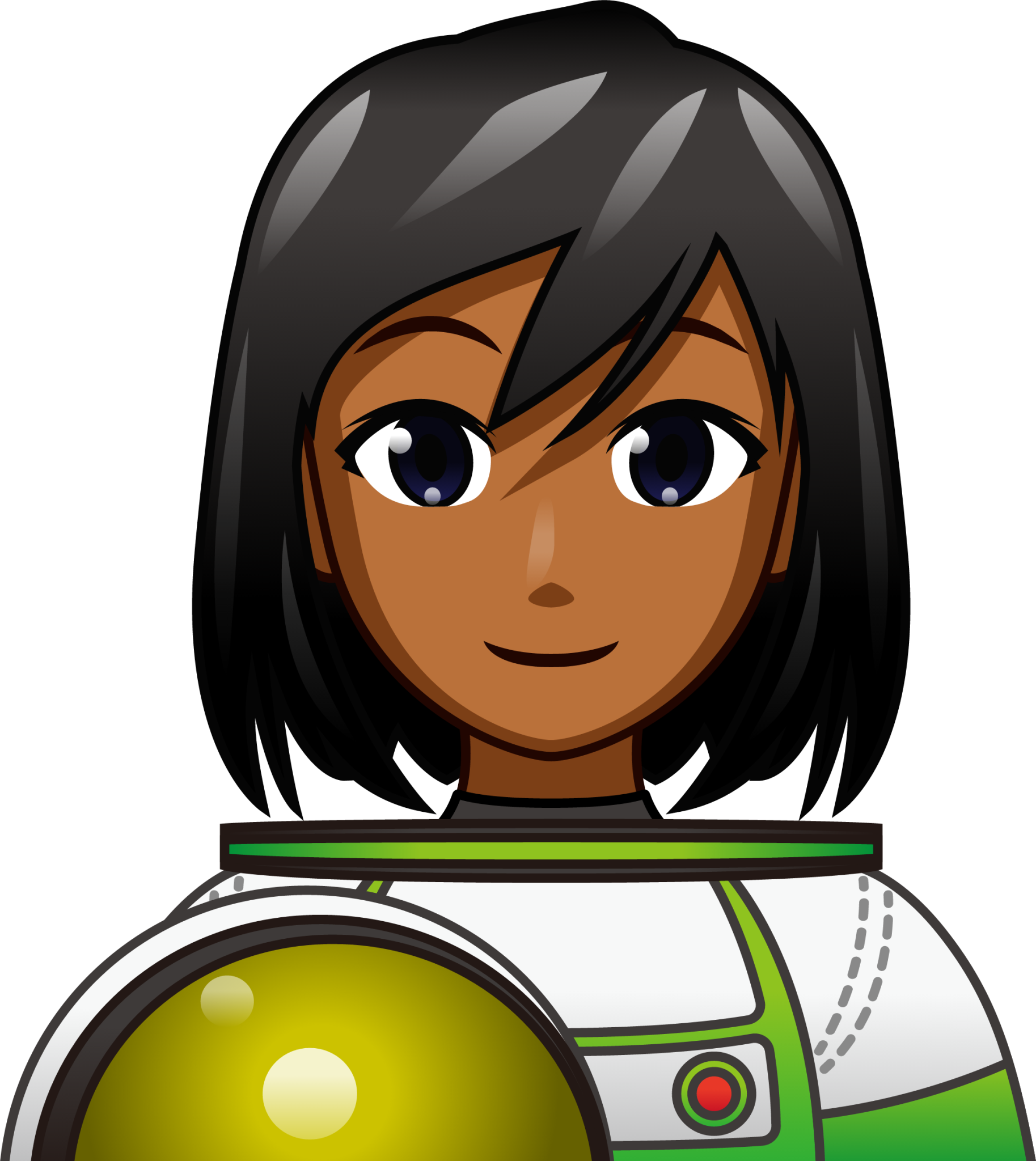 female astronaut (brown) emoji