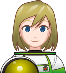 female astronaut (white) emoji