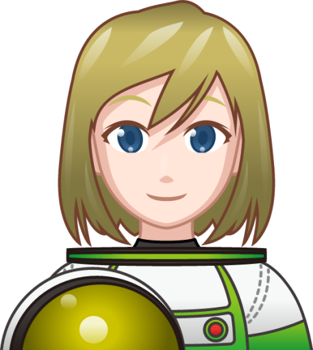 female astronaut (white) emoji
