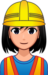 female construction worker (plain) emoji