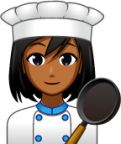 female cook (brown) emoji