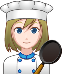 female cook (white) emoji