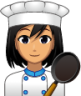 female cook (yellow) emoji
