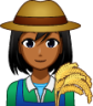 female farmer (brown) emoji