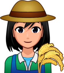 female farmer (plain) emoji