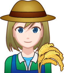 female farmer (white) emoji