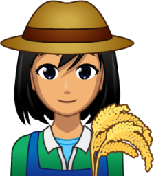 female farmer (yellow) emoji