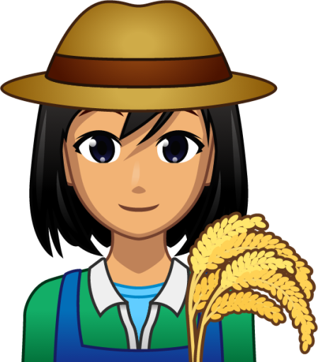 female farmer (yellow) emoji