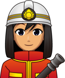 female firefighter (yellow) emoji