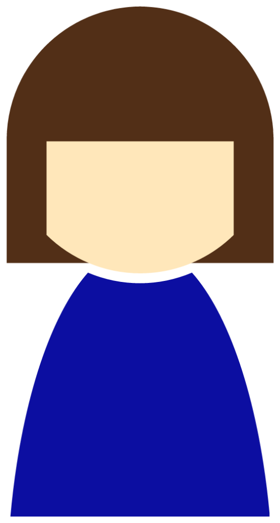 female general blue icon