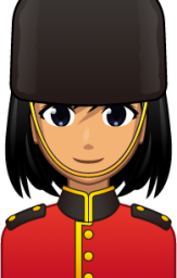 female guardsman (yellow) emoji
