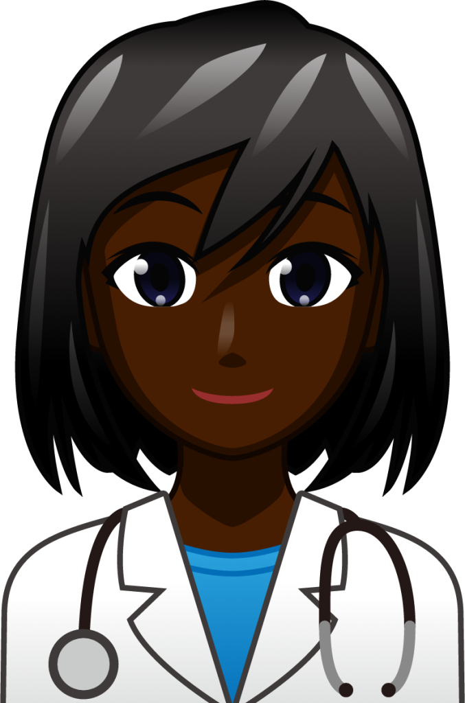 female health worker (black) emoji