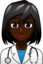 female health worker (black) emoji