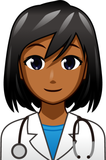 female health worker (brown) emoji