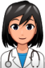 female health worker (plain) emoji