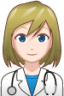female health worker (white) emoji