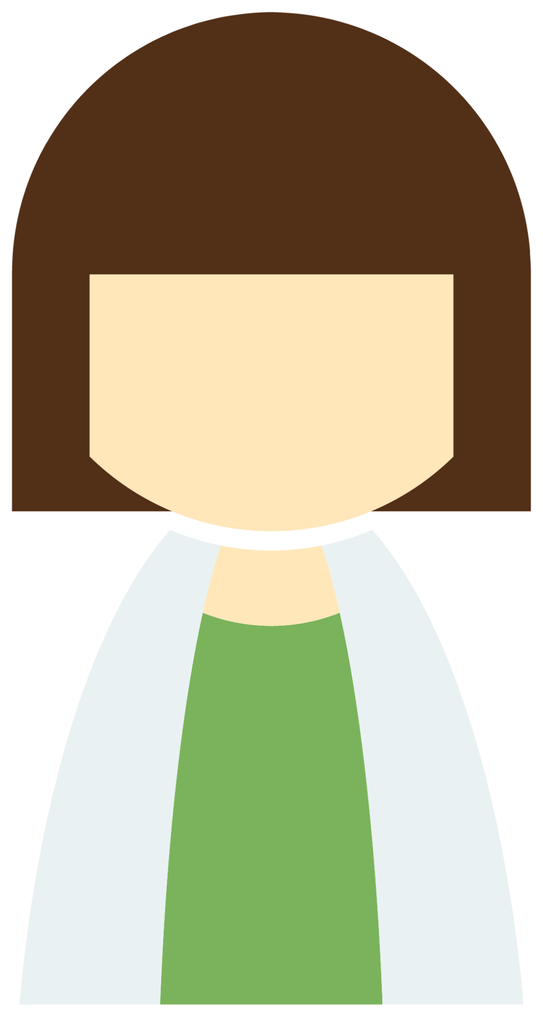 female lab coat icon
