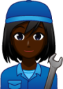 female mechanic (black) emoji