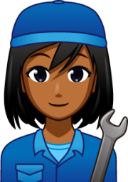 female mechanic (brown) emoji