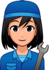 female mechanic (plain) emoji