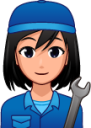 female mechanic (plain) emoji