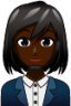 female office worker (black) emoji