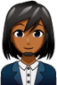 female office worker (brown) emoji