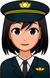 female pilot (plain) emoji